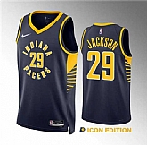 Men's Indiana Pacers #29 Quenton Jackson Navy Icon Edition Stitched Basketball Jersey Dzhi,baseball caps,new era cap wholesale,wholesale hats